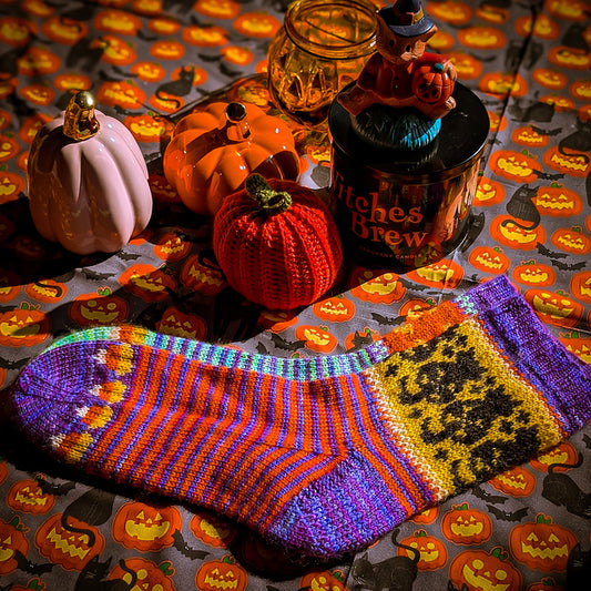 Cat O'Lantern Sock