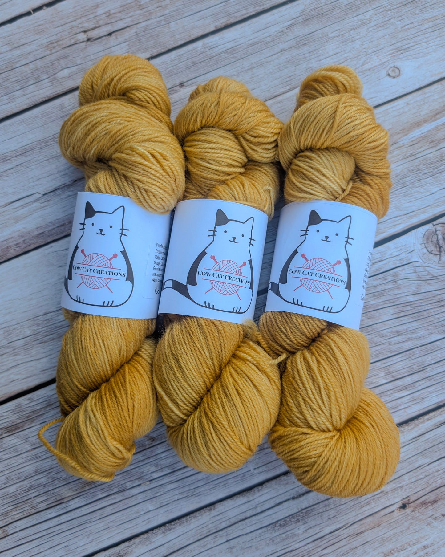 Golden Ochre - Purrfect - 4ply /Fingering sock (Nundle)