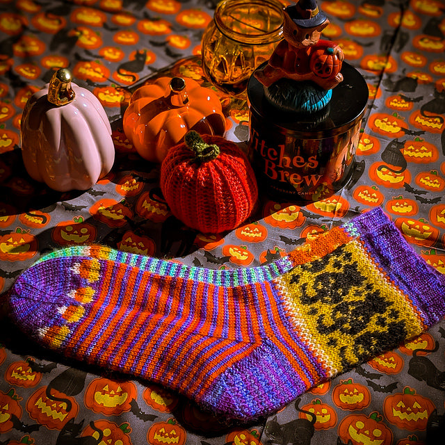 Cat O'Lantern Sock
