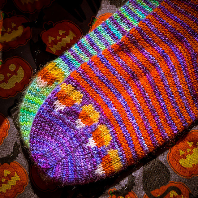 Cat O'Lantern Sock