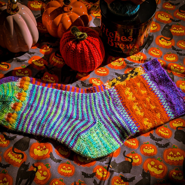 Cat O'Lantern Sock