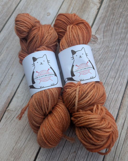Burnt Copper - Workhorse Sock Yarn Merino/Nylon 8ply/DK